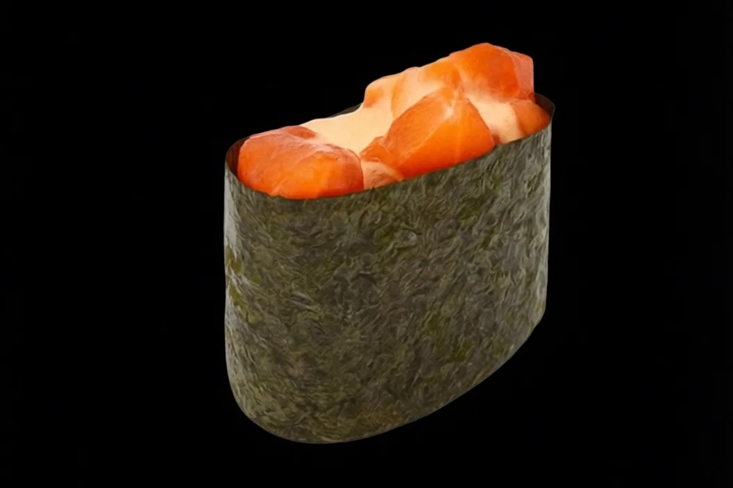 Гункан с лососем