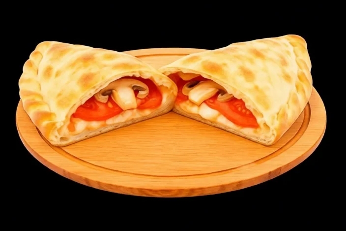 Кальцоне с грибами и сыром 